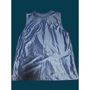 Vintage STARTER Basketball Jersey Mens MEDIUM BLUE BLUE Reversible Practice Mesh